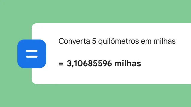 Uma pesquisa para converter 5 km para milhas mostra o resultado 3.106 milhas.